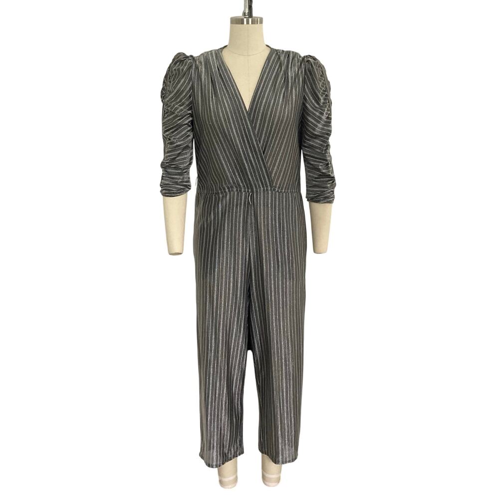 Vintage 80s Frederick's of Hollywood Metallic Silver Jumpsuit